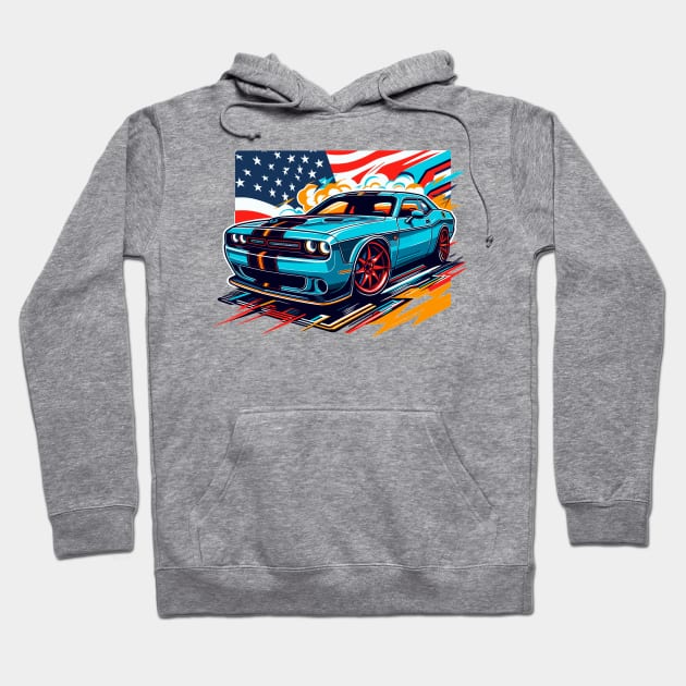 Dodge Challenger Hoodie by Vehicles-Art